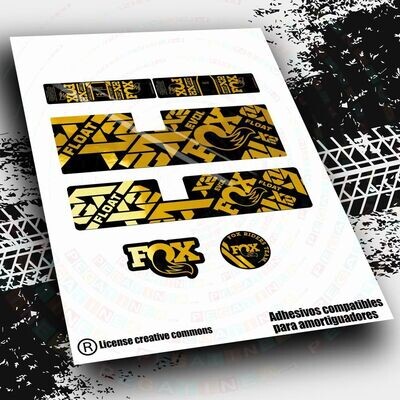 KIT DE PEGATINAS COMPATIBLES PARA AMORTIGUADOR FOX FLOAT X2 FACTORY Y PERFORMANCE WP488