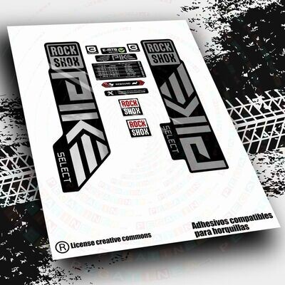 KIT DE PEGATINAS COMPATIBLES PARA HORQUILLAS ROCKSHOX PIKE SELECT 2020-22 WP524