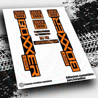 KIT DE PEGATINAS COMPATIBLES PARA HORQUILLAS ROCKSHOX BOXXER 2024 WP575