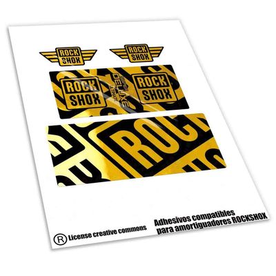 KIT DE PEGATINAS COMPATIBLES PARA AMORTIGUADOR ROCKSOX SUPER DELUXE ULTIMATE COIL 2023-24 WP615
