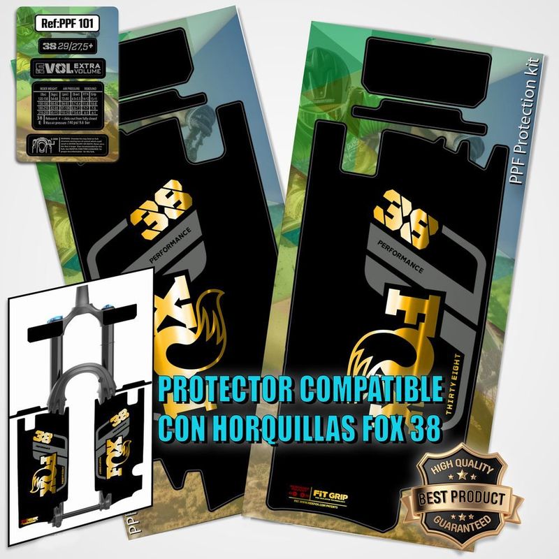 Protecciones compatibles con horquilla fox 38 performance bicolor PPF101
