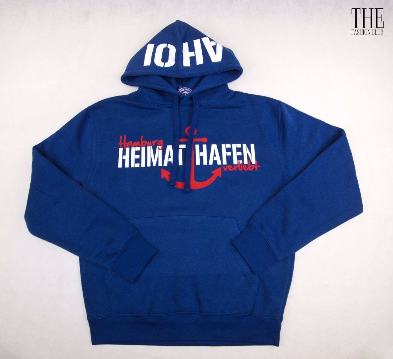 HEIMATHAFEN Hoodie verliebt Royal Blau / Weiß