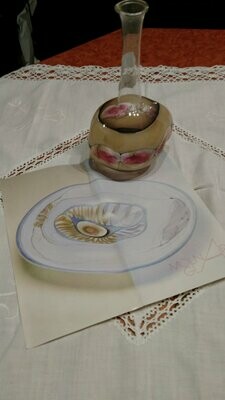 Kleine Mundgeblasene Vase von Pavel Molnar Model Auster