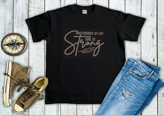 SHE IS STRONG BLING TEE