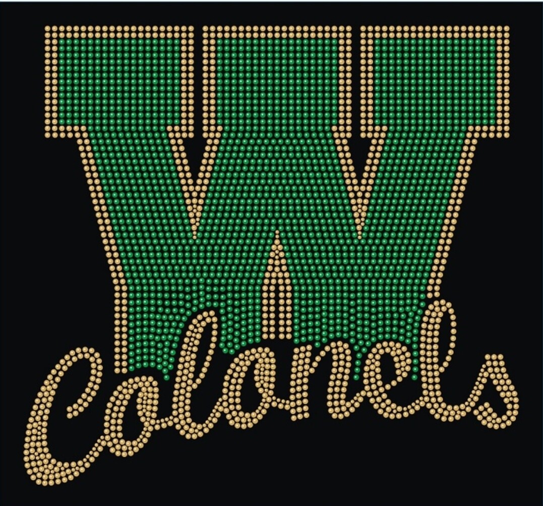WOODLAWN COLONELS STUDDED AND BLING DESIGN