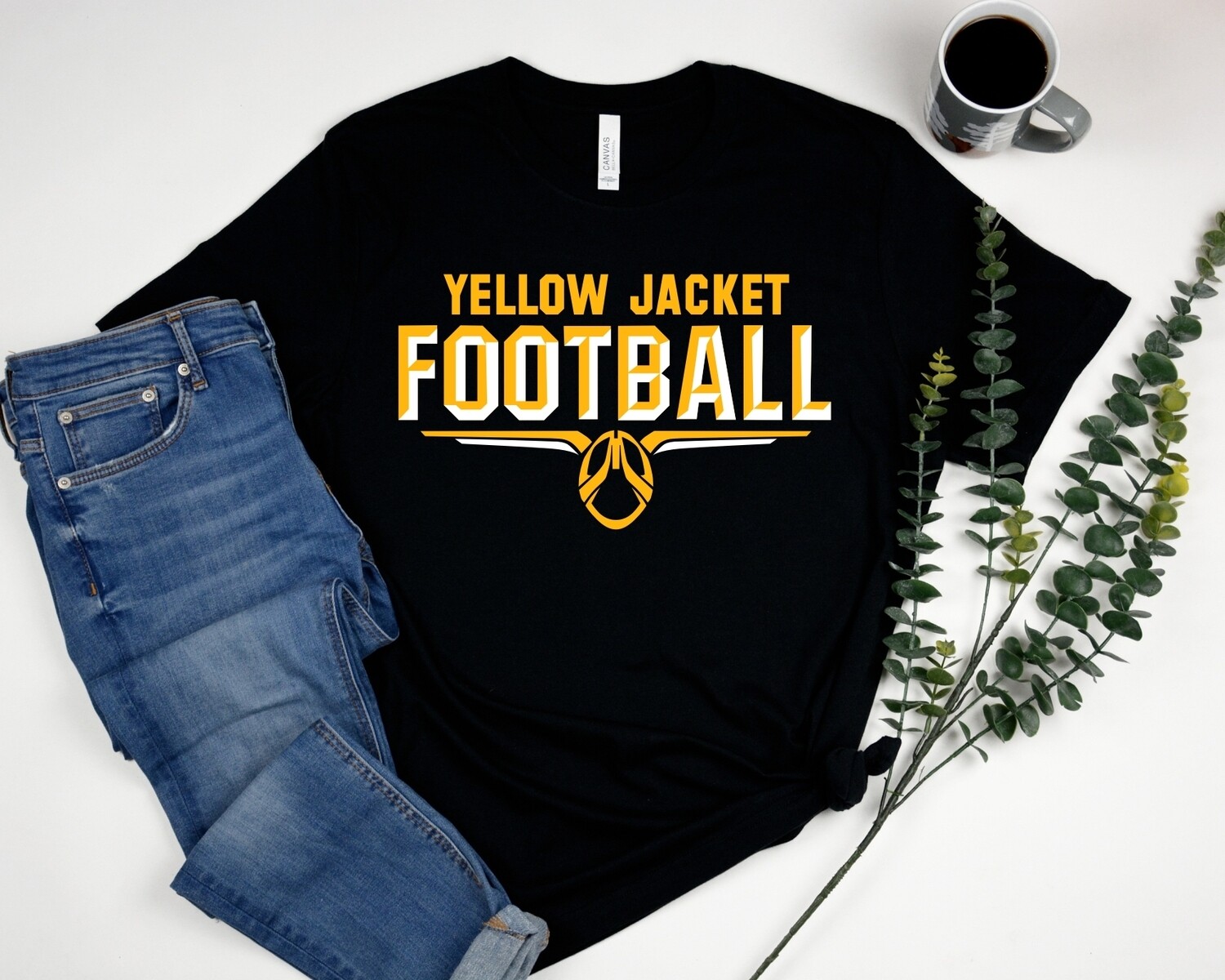 YELLOW JACKET FOOTBALL TEE DESIGN