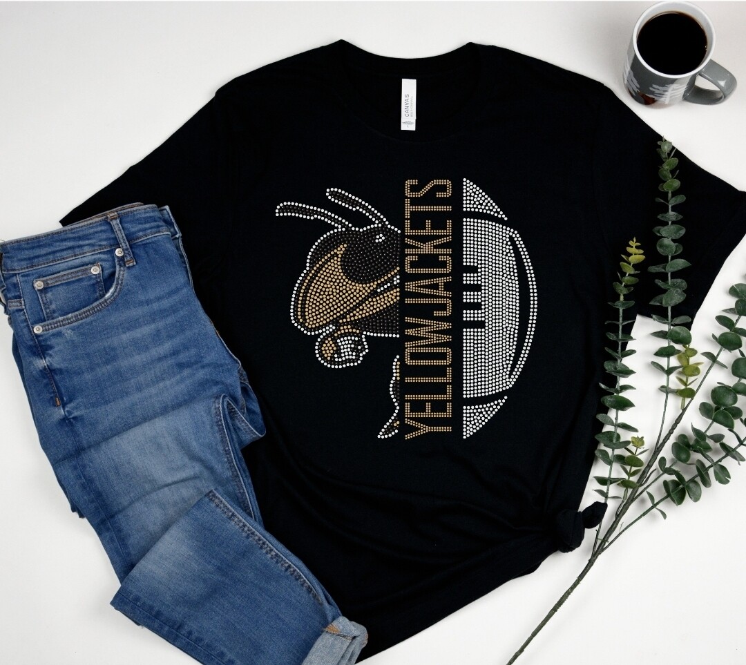 MCADORY YELLOW JACKETS FOOTBALL BLING TEE