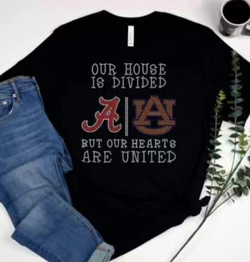 House Divided AL Auburn Bling Tee