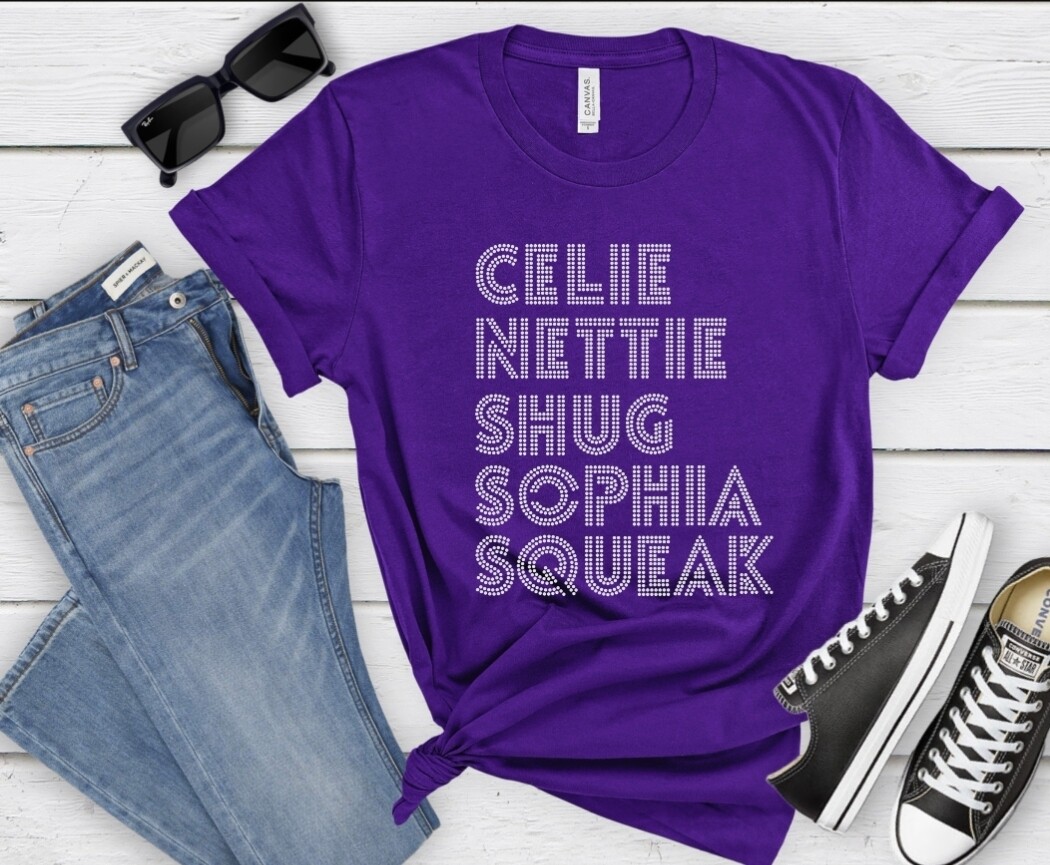 INSPIRED COLOR PURPLE NAME TEE