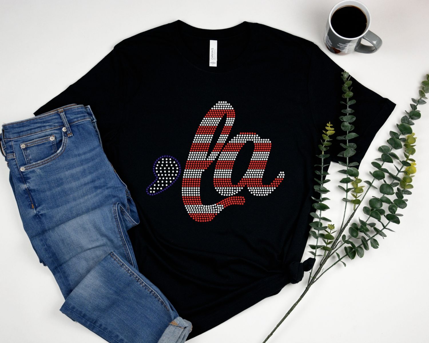 KAMALA ‘24 STARS AND STRIPES BLING TEE