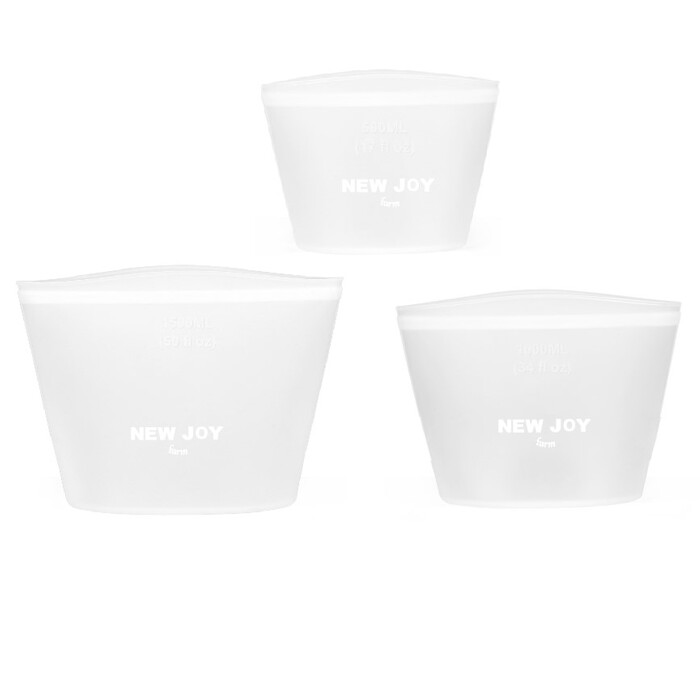 3 Reusable Silicone Food Storage Bags
