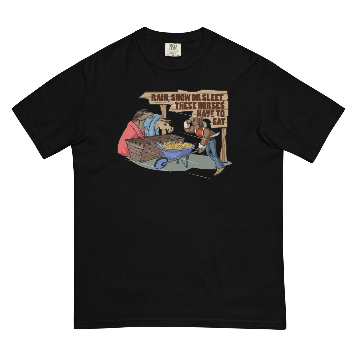Cowboy's T-Shirt | Farming T-Shirt | Gift T-Shirt for Men , Color: Black, Size: S