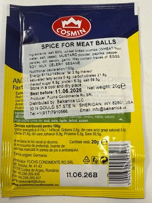 Condiment Chiftele