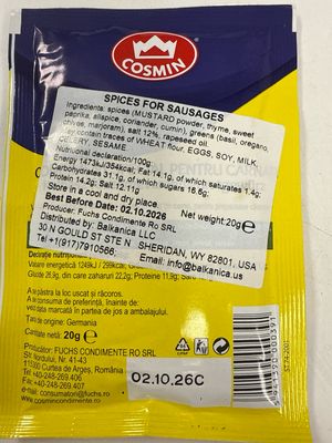 Cosmin Condiment Cârnați