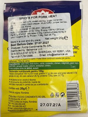 Cosmin Condiment Porc