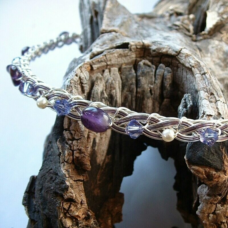 Amethyst Celtic Wedding Headband Circlet