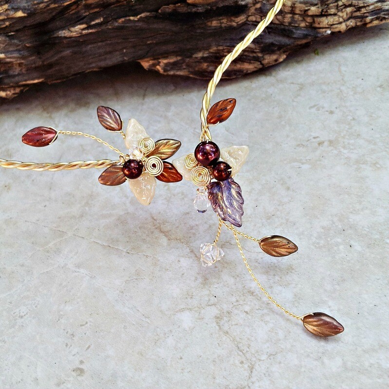 Art Nouveau Torc Necklace Fields of Gold Collection 