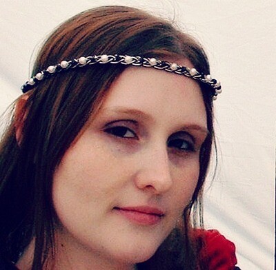 Celtic Boho Wedding Headband Circlet in Custom Colors