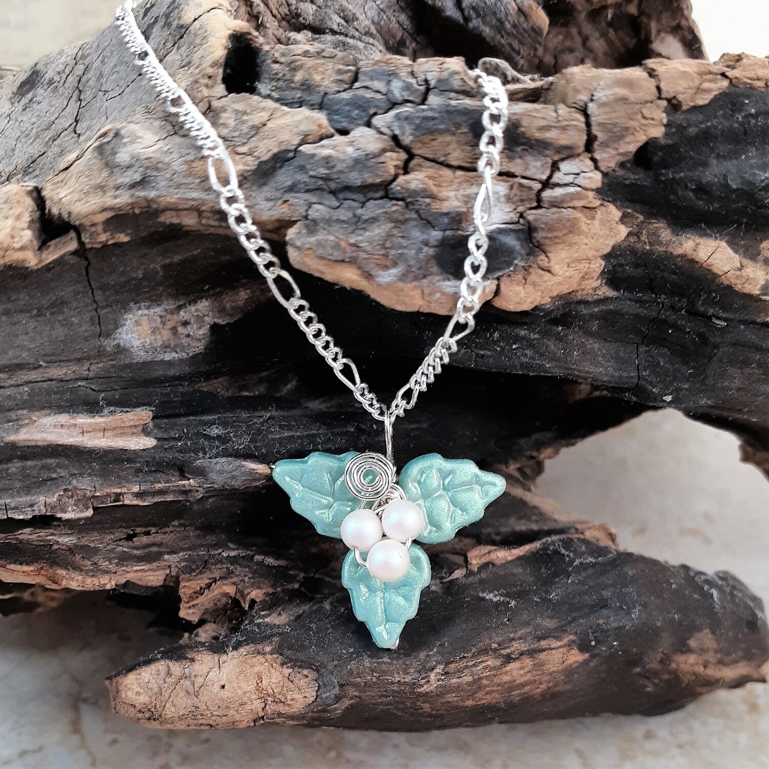 Spring Necklace Mint Green Fairy Woodland