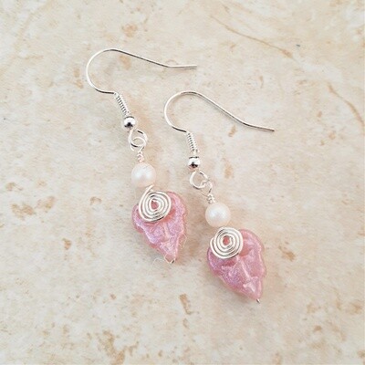 Spring Flower Fairy Pink Earrings