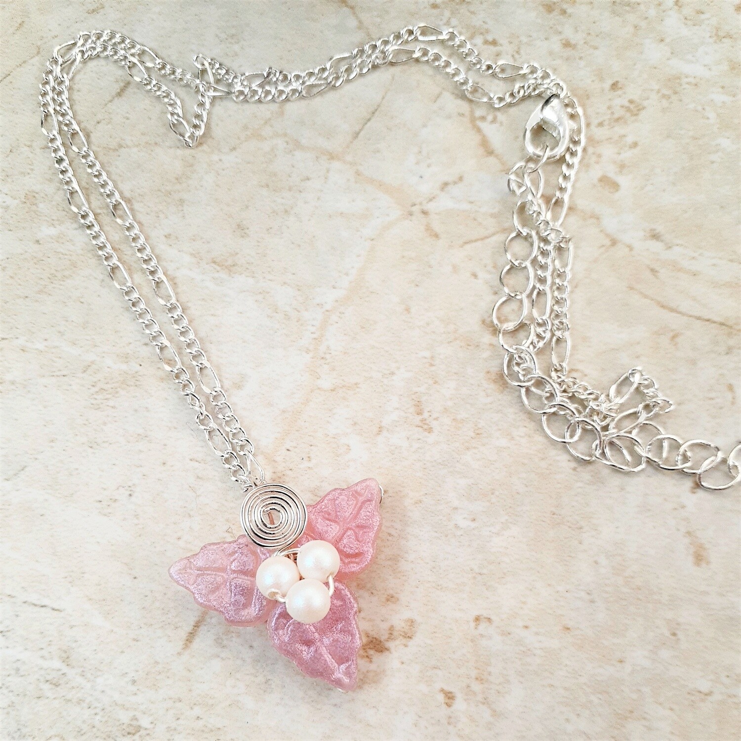 Spring Flower Fairy Pink Necklace
