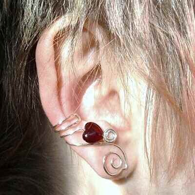 I Heart You Ear Cuff for Valentine's Day No Piercing Needed