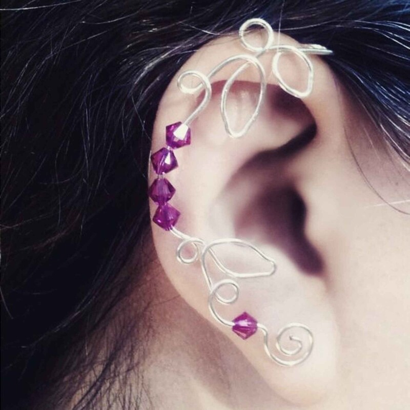 Ear Dreams Crystal Ear Cuff Wrap, No Piercing Ear Climber
