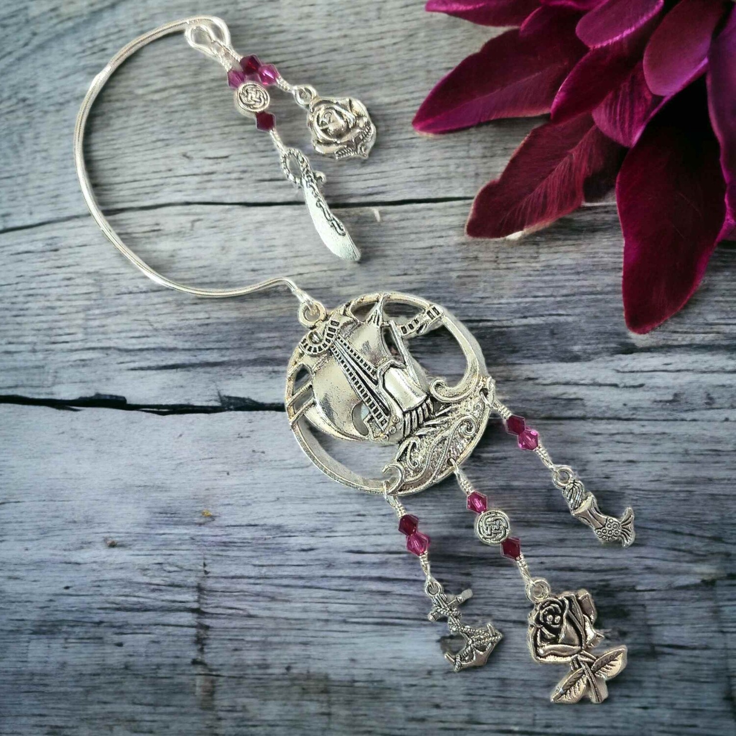 Pirate Ship Dangle Ear Cuff No Piercing The Bonny Rose
