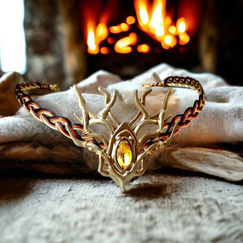 Autumn Woodland Stag Circlet Crown