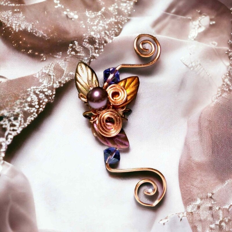 Autumn Cornucopia Ear Cuff Climber No Piercing