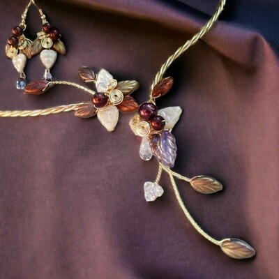Fields of Gold  Necklace & Earring Set