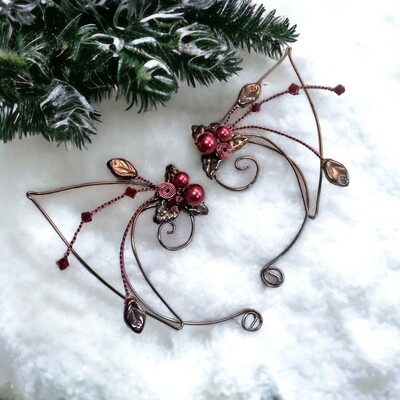 Christmas Elf Ear Cuffs Cherry Chocolate