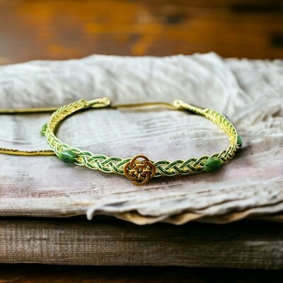 Celtic Irish Circlet with Jade - Lord of the Isles Crown