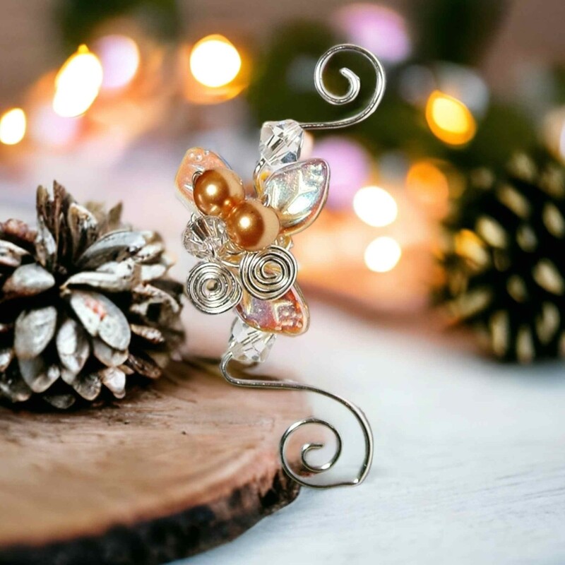 Golden Leaves Ear Cuff Climber Vine No Piercing Fairy Lights Collection 