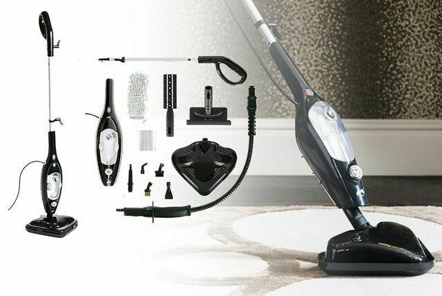 13 IN 1 STEAM MOP. MULTI PURPOSE STEAMER UPRIGHT & HAND HELD. COMES WITH FULL TOOL KIT. (5401) OVAHT110