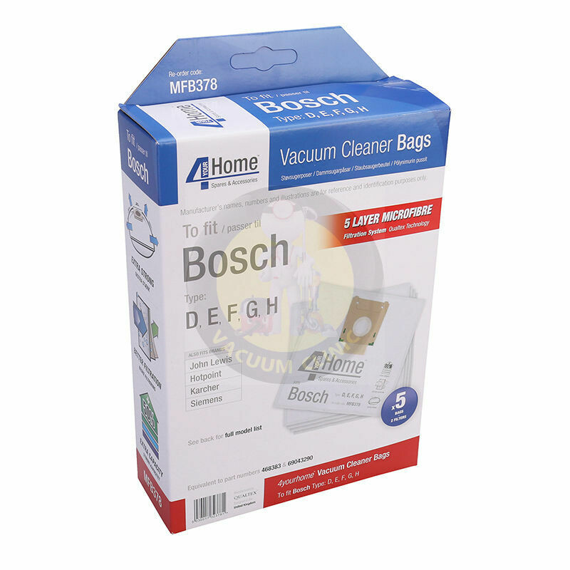 MICROFIBRE BAGS BOSCH D-E -F-G-H EXSSDB402 (0703.1003) EXSMFB378