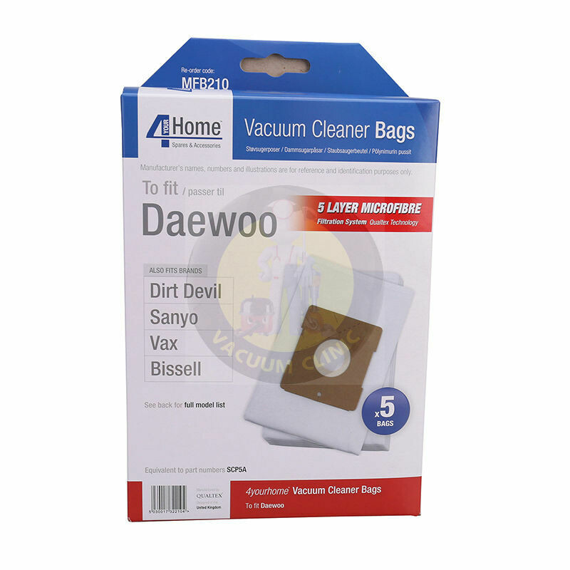 MICROFIBRE BAGS DAEWOO X 5 (0603.0903) EXSMFB210
