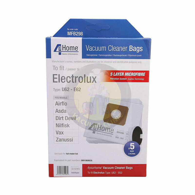 MICROFIBRE BAGS ELECTROLUX U60 - E62 (0605.0905) EXSMFB298