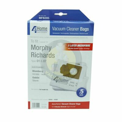MICROFIBRE BAGS M/RICHARDS DOMATIC X 5+2 FILTERS (0602.0902) EXSMFB205