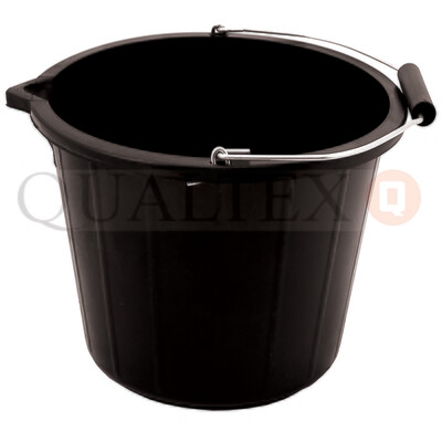 14 LITRE BLACK BUILDERS BUCKET (2806) JEGHP100