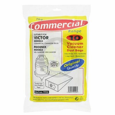 VICTOR D9/V9 DUST BAGS (10 PACK) EXSSDB139 EXSSDB315 (3003) QUAYYY426