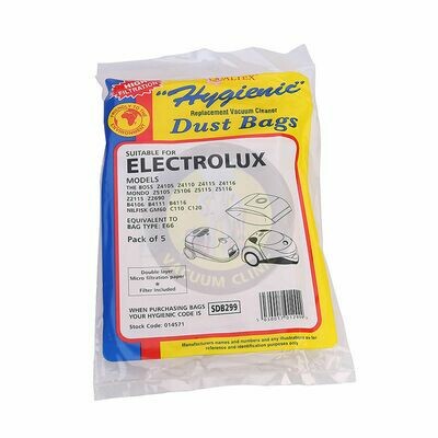 ELECTROLUX / NILFISK E66  BOSS Z5105  Z5115 &amp; NILFISK COUPE &amp; GO VAC EXSSDB299 (3105) BAG239