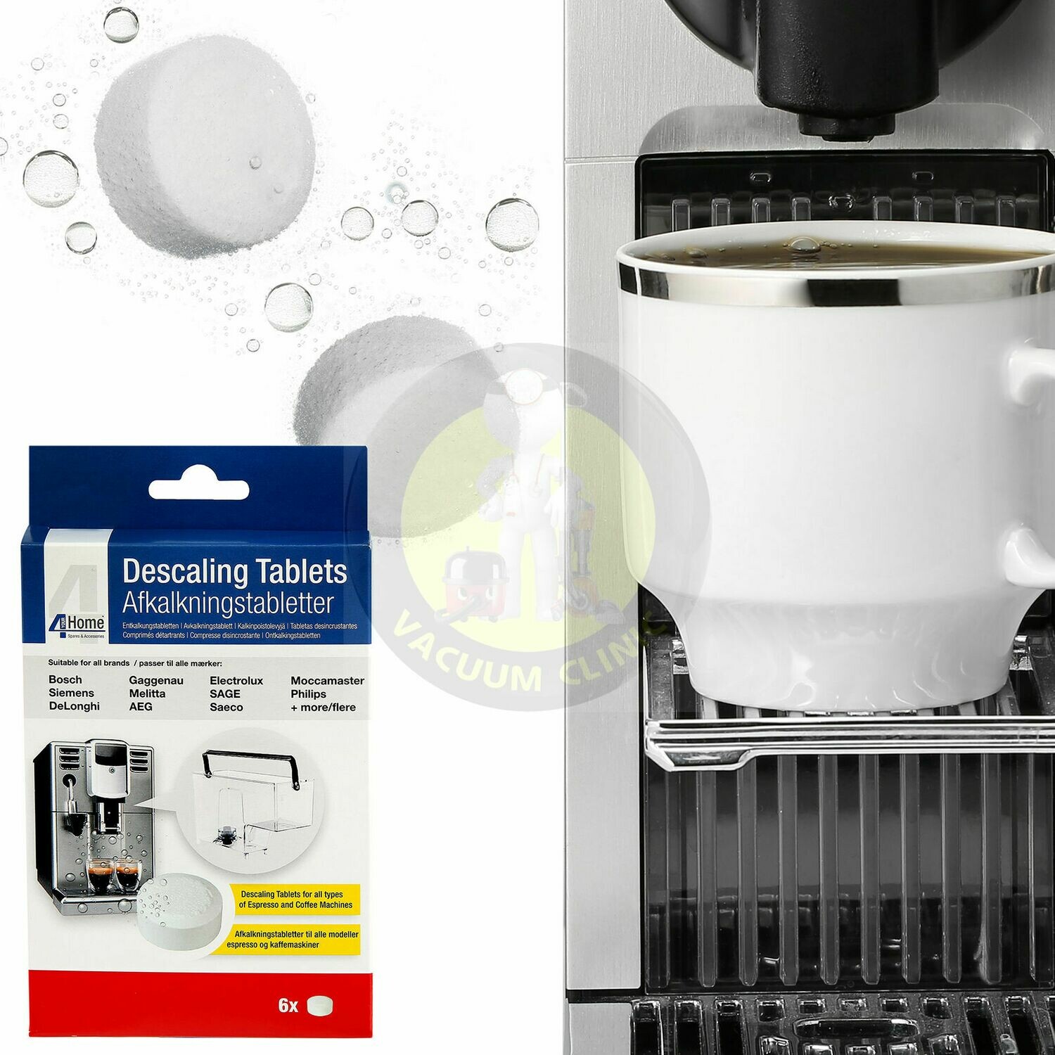 DESCALING TABLETS FOR COFFEE MACHINE 6 PACK (6301) QUACLN025