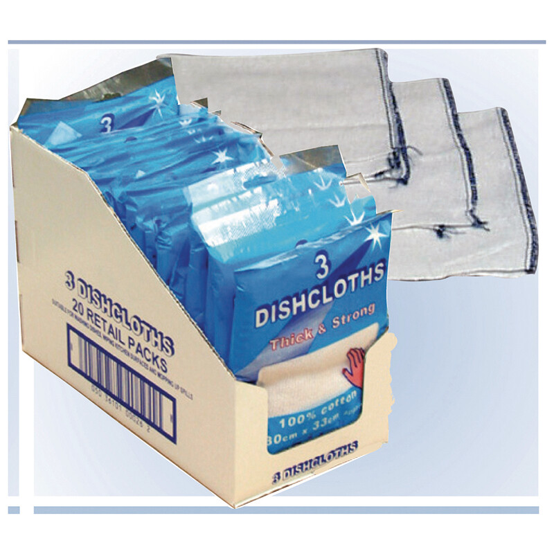 3 PACK DISH CLOTHS. (6303) JEGHW019