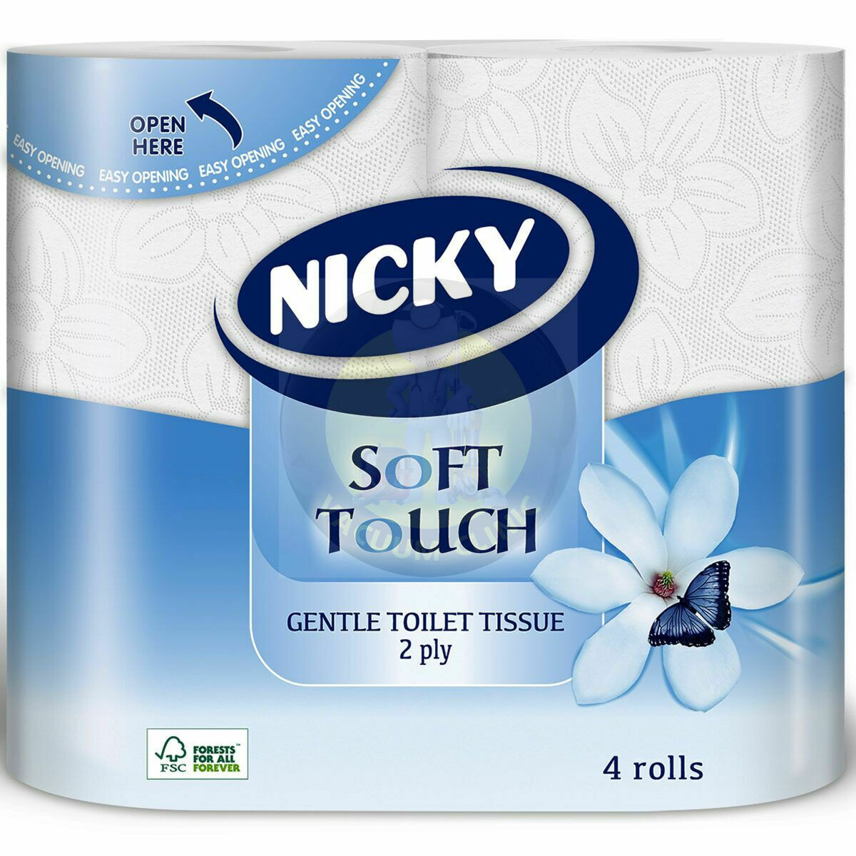 NICKY SILENT SOFT TOILET TISSUE 2PLY (4PACK) () CESROLL-NICKY