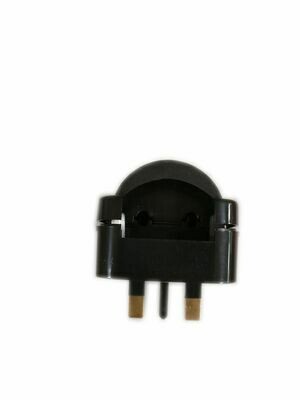 BLACK OR WHITE 13AMP ADAPTOR PLUG CONVERTS ROUND 2 PIN TO STANDARD 3 PIN (2101) EXSMIS5731