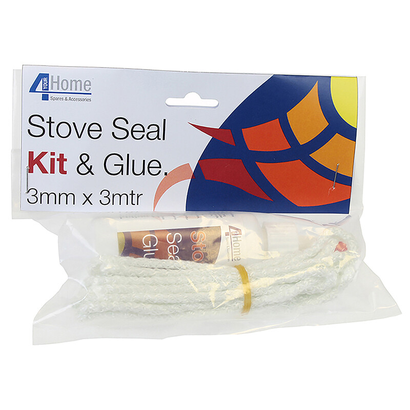 STOVE SEAL KIT AND GLUE 3MM X 3MTR WHITE (2603) WBSF4S40089
