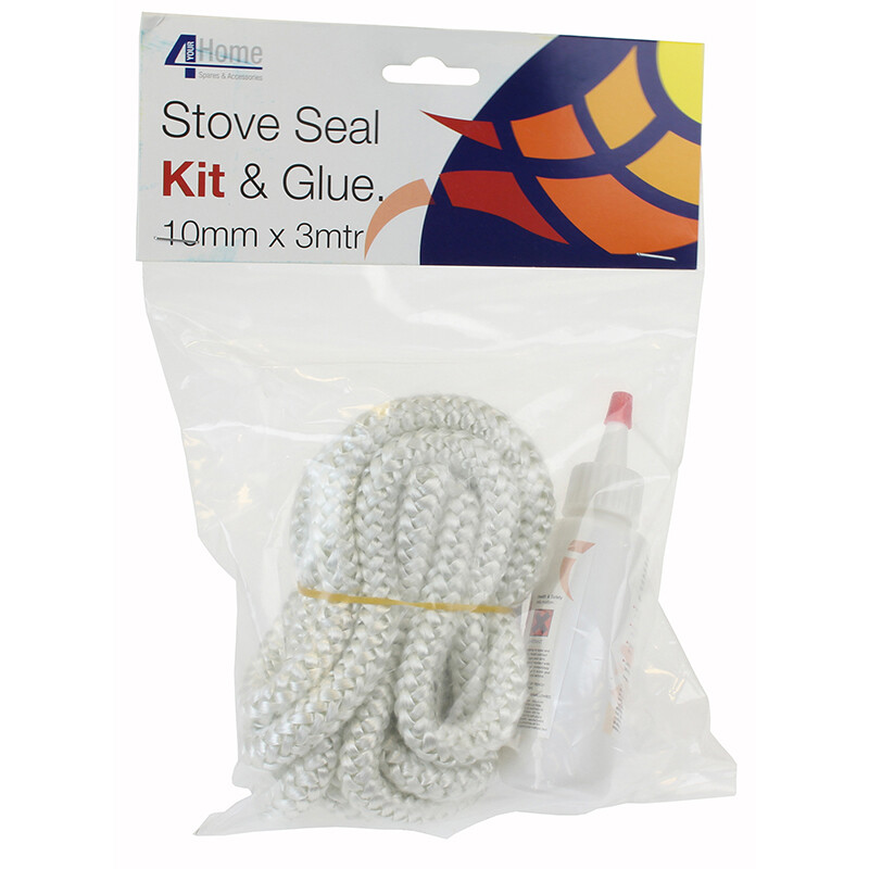 STOVE SEAL KIT AND GLUE 10MM X 3MTR WHITE (2603) WBSF4S40119
