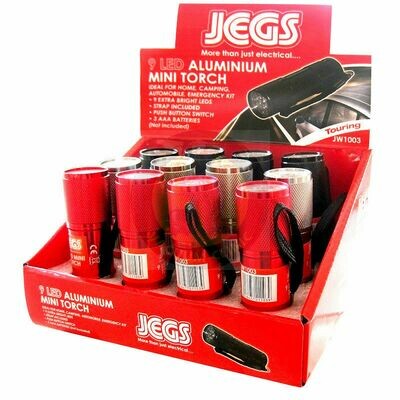 LED ALUMINIUM LED MINI TORCHES (COUNTER) JEGJW1003