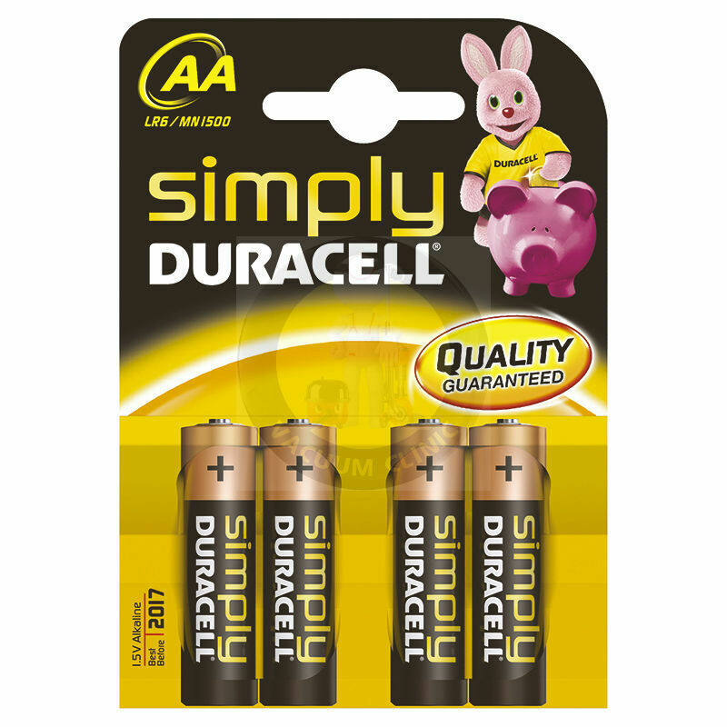 DURACELL AA SIMPLY YELLOW BATTERIES (COUNTER) JEGJX018C